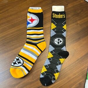 2 Pair Pittsburgh Steelers Socks